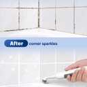 3 x Electric Grout Brush Power Scrubber: Rechargeable Crevice Cleaning Brushes 4H Working Times IPX7 Waterproof with Multi Brush Head for Home Kitchen Window Bathroom Tub Grout Tile (White)