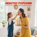 Quick & Easy Hot Air Popcorn Popper Maker with Built-In Serving Bowl, 2 Quarts, Etl Certified, No Oil Popcorn Poppers for Home with On/Off Switch for Family Movie Nights, Parties