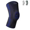 The Innovative Knee Support with Patella Gel Pad & Spring Stabilizers Non-Slip Knee Sleeve for Men & Women, Perfect for Arthritis, Meniscus Tear, ACL, Joint Pain Relief & Sports Recovery (Black Blue, M)
