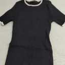 ZESICA Women's Summer Short Sleeve Ribbed Knit Slim Fit T Shirt 2025 Crewneck Basic Casual Color Block Tee Tops, M