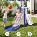 Babytronic Toddler Slide for Kids 1-3, 6-in-1 Baby Slide Indoor Playground
