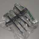 HUITEM 4 Pack 6-Tier Space Saving Pant Hangers, Anti-Slip, Lightweight, Stainless Steel, Black, 6 Pairs Jeans Hangers