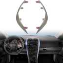 PACEWALKER Upper Center Dashboard Trim Strip Compatible with 2007-2013 Toyota Corolla Dash Board Navigation Panel Strips Replaces 55435-02370, 55436-02330 Left & Right 2pcs