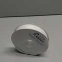 Ribbli White Burlap Wired Ribbon, 1 Inch x Continuous 20 Yard, White Wired Ribbon for Wreaths,Big Bows,Tree Decoration,Outdoor Decoration