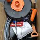 Drain Auger 25 Ft,Plumbing Snake With Drill Adapter,Pipe Clog Remover for Kitchen Bathroom Shower Sink Cleaning,Flexible Spring Steel (Orange)