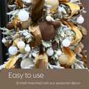 Sea Team 16-Pack Flocked Velvet Christmas Tree Ball Ornaments Set, Decorative Hanging Baubles, Shatterproof Plastic Decorations for Xmas Tree, Wreath, Garland, 80mm/3.15 Inches, Baking Time