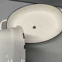 Enameled Oval Cast Iron Dutch Oven Pot with Lid, Bread Dutch Oven for Sourdough Bread Baking, Dutch Oven Bread, Bread Oven, 6QT, White