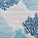 Blue Beach Door Mat - Beach Coastal Outdoor Welcome Mat, Nautical Door Mat, Beach House Decor, Coastal Ocean Bathroom Decor, Coastal Outdoor Decor, 17x30 Inch