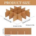 12 Sets Box Cardboard Divider Kit 13x13x3 Inch Moving Boxes Divider kit for Fruit Separation Glass Inserts Shipping Kitchen Glassware Dish Packing Supplies Corrugated Paper(Box Not Included)