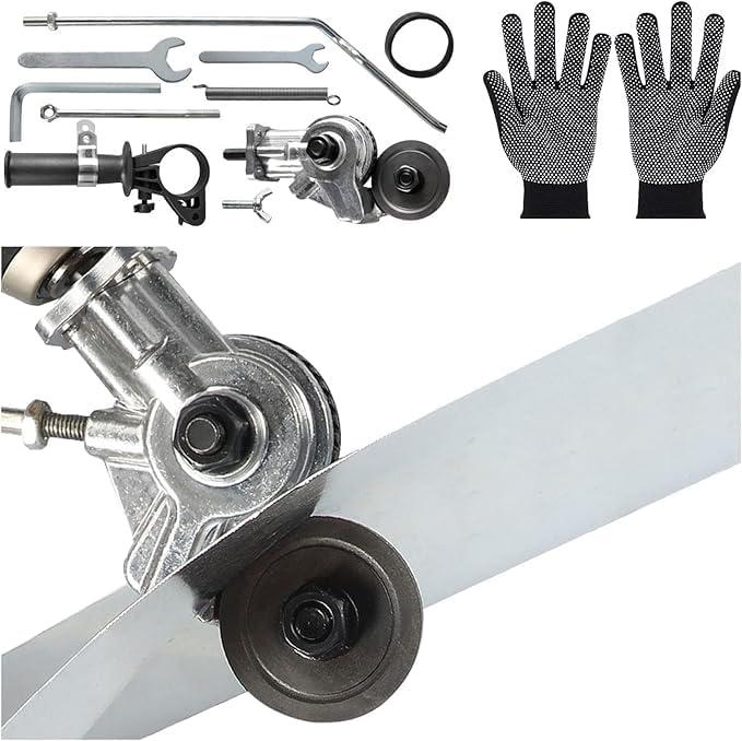 Metal Nibbler Drill Attachment - Electric Drill Shears Attachment Cutter Nibbler,Sheet Metal Cutter Tool Adapter Is Fit For Cutting Various Metals Materials Such As Aluminum, Iron. (Silver)
