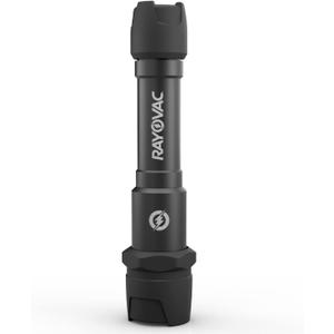 Rayovac Virtually Indescructible LED Tactical Flashlight, Bright Heavy Duty Flashlight for Camping Gear and Hiking, Water Resistant EDC Flashlight, Pack of 1, Black