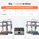 Official Creality Filament Dryer 4 Spools Mothers Day Gifts, Space Pi X4 Filament Storage Box, 85 Max Temperature, Dual Independent Heating Chambers, Power Saving for PLA PETG ABS TPU ASA PC PA PAHT