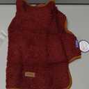 cyeollo Warm Dog Coat Fleece Sherpa Winter Sweater Coats, Turtleneck Dog Jacket Vest for Small Medium Large Dogs, Reversible Cold Weather Pet Coats, Burgundy, M (Medium (10-15lbs))