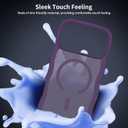 Magnetic for iPhone 17 Pro Max Case, (Compatible with Magsafe) Curly Wavy Frame Hard Translucent Matte Clear Back Cover for Women Men TPU Bumper Shockproof Phone Case (Purple)