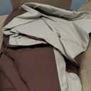 Amazon Basics Soft Comforter Blanket, Reversible Lightweight Microfiber All Season, Warm Bed Comforter, Full/Queen, Chocolate/Khaki