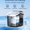 COWSAR Ice Maker Countertop, Portable Ice Machine with Self-Cleaning, 26.5lbs/24Hrs, 9 Bullet Ice Cubes in 6 Mins, Ice Basket and Scoop, Ideal for Home, Kitchen, Bar, Camping