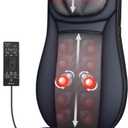 Snailax Shiatsu Neck Back Massager with Heat, Full Body Massage Chair Pad with Adjustable Height, Deep Kneading & Rolling Massage Seat Cushion for Back Pain, APP Control Seat Chair Massager, Gifts