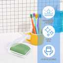4 Pcs Clear Portable Cotton Swab Ball Holder Travel Cotton Pad Holder Dispenser Cosmetic Sponge Storage Box with Transparent Lid Storage Jar Cosmetic Pad Container Dental Floss Box