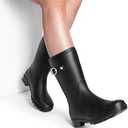 Women's Rain Mid calf Boots Waterproof Anti-Slip Rubber Comfortable Ladies Boots Outdoor Pull-on Garden Fishing Work Shoes 8.5