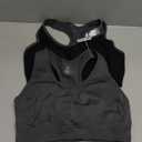 Women's Seamless Racerback Sports Bra High Impact Support Yoga Gym Workout Fitness (Large, 2pcs (Black,Grey))