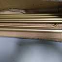 Antique Gold Double Curtain Rods, 84-120 Inches, Wrap Around Design, Room Darkening, 1-Inch Front and 5/8 Inch Back