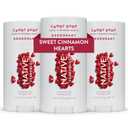 3 Pack Native Deodorant,  72 Hour Odor Control,  Seasonal Scents for Women and Men, Aluminum Free with Baking Soda, Coconut Oil & Shea Butter,  Candy Shop Sweet Cinnamon Hearts 2.65 oz (75g), Desert Grass & Sandalwood 2.65 oz (75g), Toasted Marshmallow & Vanilla 2.65 oz (75g), 3 Pk