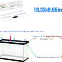 19.33x9.65in Clear Tempered Glass Canopy | Aquarium Fish Tank Hoods FITS FOR most 10 gallon Fish tanks (Aqueon)