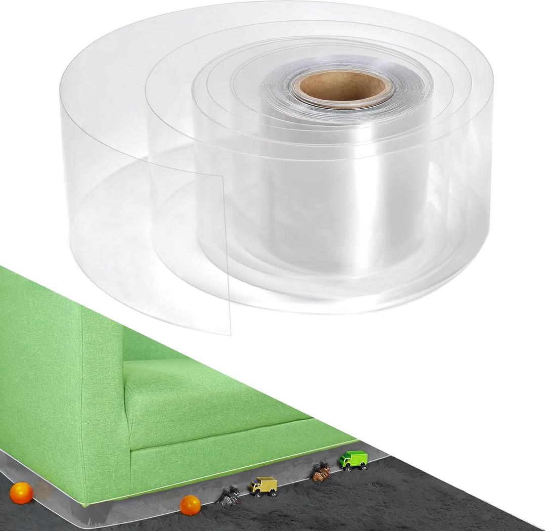 Sopicoz 32.8 Feet Clear Under Couch Blocker for Pets, 3 inch high Invisible Under Sofa Blocker, Furniture Bed Sectional Cabinet Blocker, Gap Bumper Stop Toys Going Under Sofa