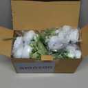 ASTRYAS 8Pcs Peonies Artificial Flowers, Blue Peony Bridal Artificial Peonies, Silk Peony Flowers Fake Artificial Flowers Bouquet for Centerpiece Table Wedding Party Home Decor- Light Blue