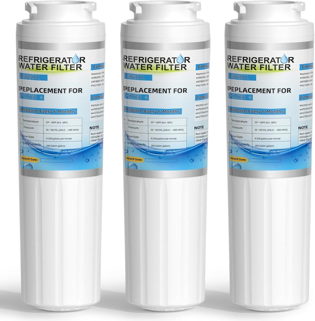 WRF555SDFZ WRF535SWHZ WRX735SDHZ WRX735SDBM WRF555SDHV WRF535SWHV Water Filter Replacement for Whirlpool,Everydrop filter 4,Maytag UKF8001 MFI2269VEM,Kitchenaid krfc300ess by WXOXIMI