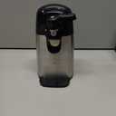 Amazon Basics 3-In-1 Electric Can Opener, Bottle Opener and Knife Sharpener with Stainless Steel Blade, Magnetic Lid Holder, Safe, Easy to Use, Powerful, Sleek Design, 50W, Black