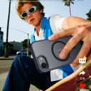 FNTCASE for iPhone 17e Case: iPhone 16e Phone Case [Compatible with Magsafe] Translucent Matte Cases with [Screen Protector] Military Grade Shockproof Protective Phone Cover - Black