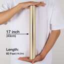Aimyoo Gold Metallic Wrapping Paper Roll - 17 Inches X 60 Feet, Matte Solid Gold Color Paper for Birthday, Christmas, Wedding, Baby Shower, Holiday, Bridal Shower