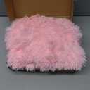 Fluffy Memory Foam Bean Bag Chair Cover (No Filler),Faux Fur Comfy Bean Bag Cover for Living Room,for Organizing Plush Toys or Textile (Pink)