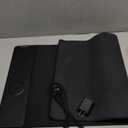 TopMade Wireless Charging Mouse Pad, Gaming Mousepad Home Office Large Desk Pad with Ultra-Smooth Surface, Non-Slip Base, Waterproof Keyboard Mat (Includes 20W PD Power Adapter & 6.56ft Woven Cable) (Black-31.5"x15.8"-with Adapter)