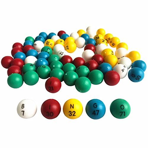Yuanhe 3/5 Inch Bingo Balls for Standard Cages and Bingo Boards, Easy Read, 75 Count, Perfect for Parties,Bingo Nights, Raffles,Lost Bingo Ball Replacements