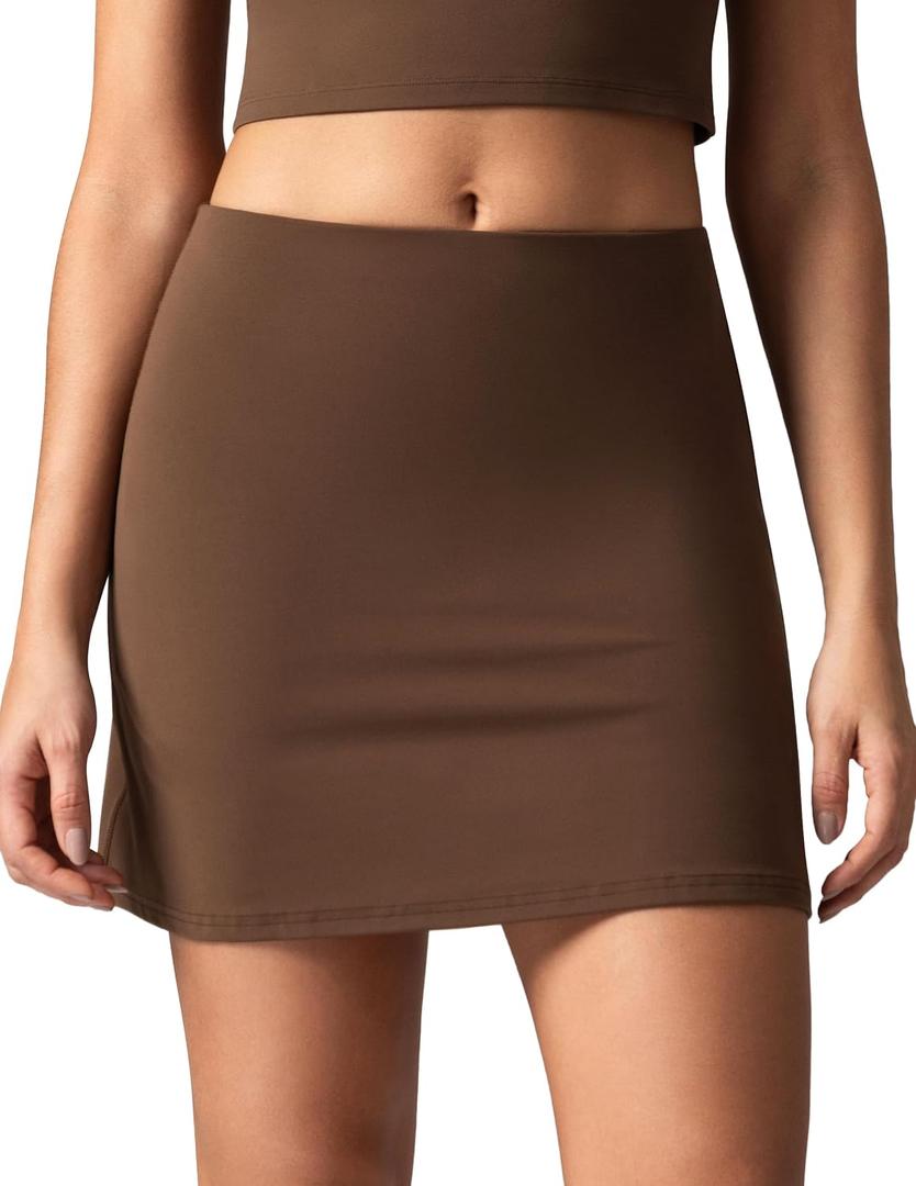 Colorfulkoala Dreamlux Tennis Skirt with Inner Shorts Pockets High Waisted Casual Athletic Golf Skort for Women (Green, L)
