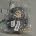 80s 90s Hip Hop Costumes Outfit Kit Fake Gold Chain Necklace Dollar Sign Cap Jewelry Set Rapper Accessories (Black)