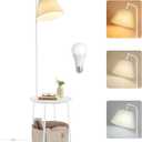 VASAGLE End Table with Lamp, 3-in-1 Floor Lamp with Table and Fabric Basket for Living Room, Tunable LED Bulb Included, Angle-Adjustable Lampshade, Matte White ULFL004WC01S