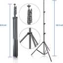 10ft x 8.5ft Adjustable Photography Backdrop Support System Photo Video Studio Muslin Background Stand Kit with Carry Bag