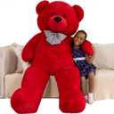MaoGoLan Big Teddy Bear 6 Feet,Life Size Big Bear Plush Stuffed Animal,Adorable and Soft Red Teddy Bear Gift for Christmas,Valentines,Birthday,or Long Distance