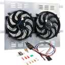 Radiator Shroud Fan for 1983-1996 1995 Ford F150 F250 F350 F59 6.9L 7.3L V8 Electric Fan with Relay kit