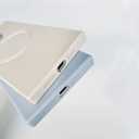 Designed for iPhone 15 Pro Case Silicone Compatible with Magsafe, Camera Lens Protector, Military Grade Shockproof Protective, Rectangle Magnetic Phone Case for iPhone 15 Pro White