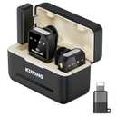 Wireless Lavalier Microphone for iPhone iPad Android With Charging Case 80h Battery Life, Noise Cancellation, 164ft Range Plug-Play Clip On Lapel Mic for Youtube, Video Recording, Vlog, Live Streaming