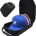 Hard Travel Hat Cases for Baseball Cap–Hat Carrier Storage, Protect up to 15 Hats, Hat Box Organizer Holder with Carrying Handle, Adjustable Shoulder Strap, Gift for Men Women (Black)