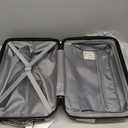 Coolife Luggage Suitcase Carry on Hardside PC+ABS Spinner TSA Lock Telescopic Handle (black)