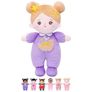 OUOZZZ Soft Baby Doll 10" - First Birthday Toys for 1 Year Old Girl, Ideal 1 Year Old Girl Gifts & Baby Girl Gifts, Snuggle Buddy for Infants Daisy Purple