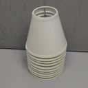 Chandelier Lamp Shades Small Lamp Shade Clip on Fitter Lampshade Linen Lamp Shades, 3" x 6" x 5", Set of 10 (Beige)