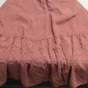 BTFBM Women Summer Bohemian Floral Casual Wrap V Neck Ruffle Cap Sleeveless Belt A-Line Pleated Hem Midi Sun Dress White (Medium, Swiss Dot Bean Paste Red)