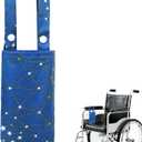 Wheelchair Phone Pouch with Adjustable Straps, Small Armrest Side Bag for Wheelchairs, Walkers & Mobility Scooters Compact Durable Phone Holder Accessory for Daily Use & Travel